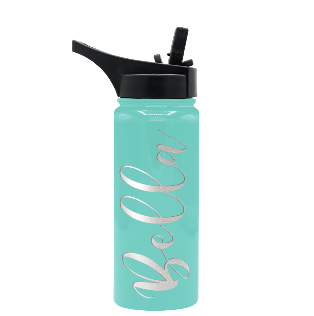 Cuptify Personalized Laser Engraved on Seafoam Gloss 18 oz Bottle
