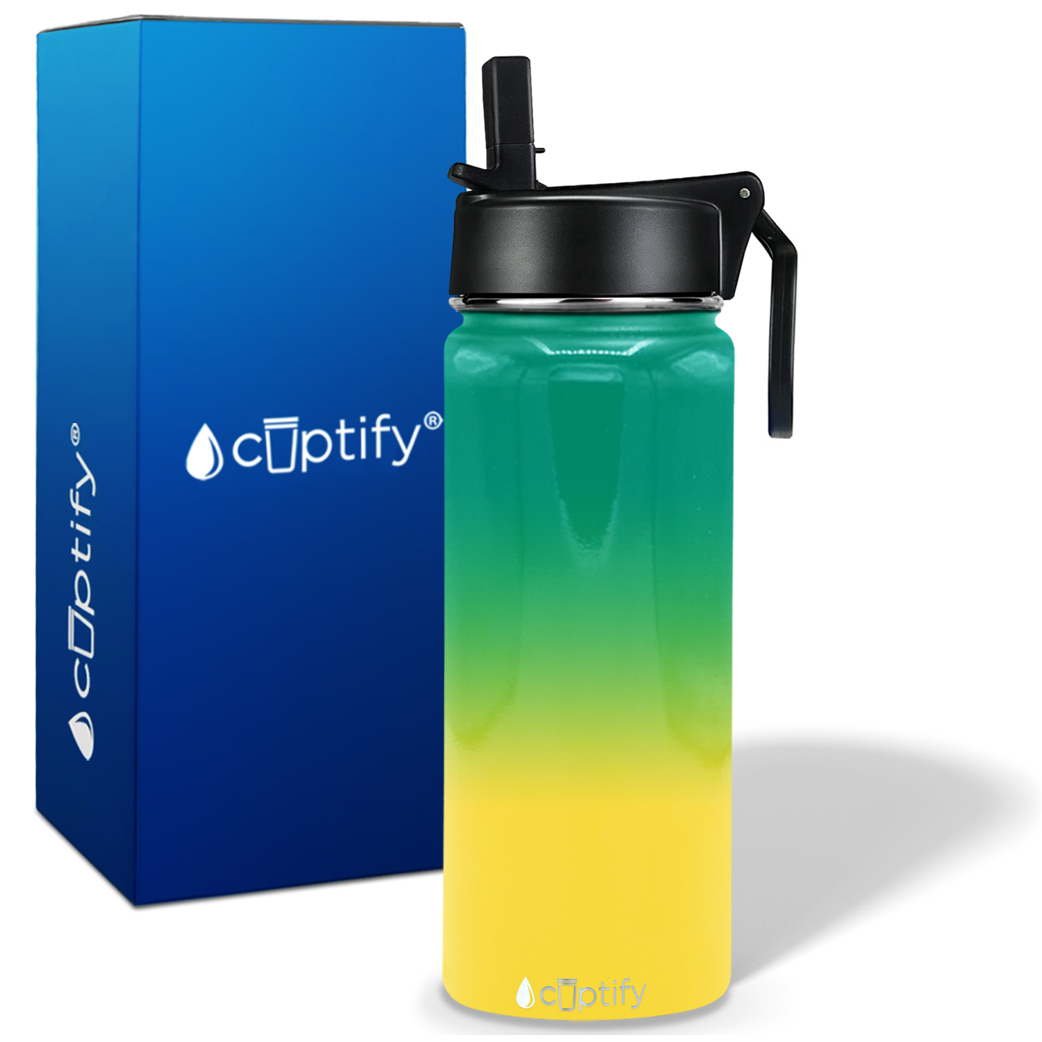 Tropical Ombre 18oz Wide Mouth Water Bottle