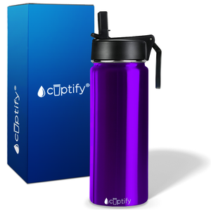 Purple Translucent 18oz Wide Mouth Water Bottle