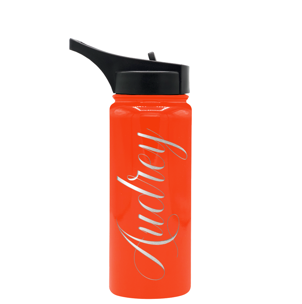 Cuptify Personalized Laser Engraved on Vermilion Gloss 18 oz Bottle
