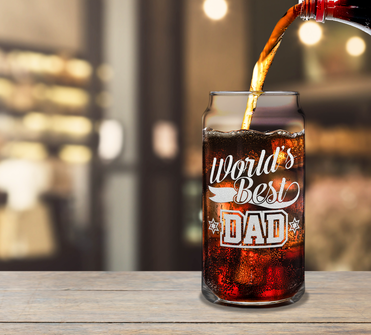  World's Best Dad Etched on Glass