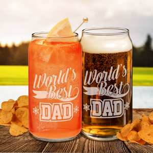  World's Best Dad Etched on Glass