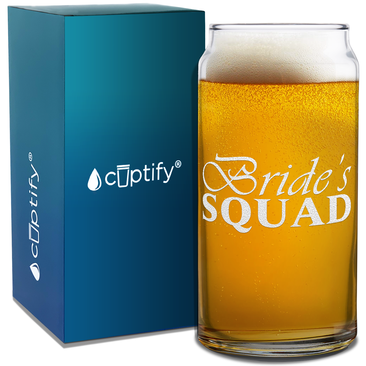  Bride's Squad Etched on Glass