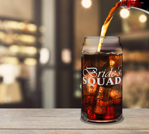  Bride's Squad Etched on Glass