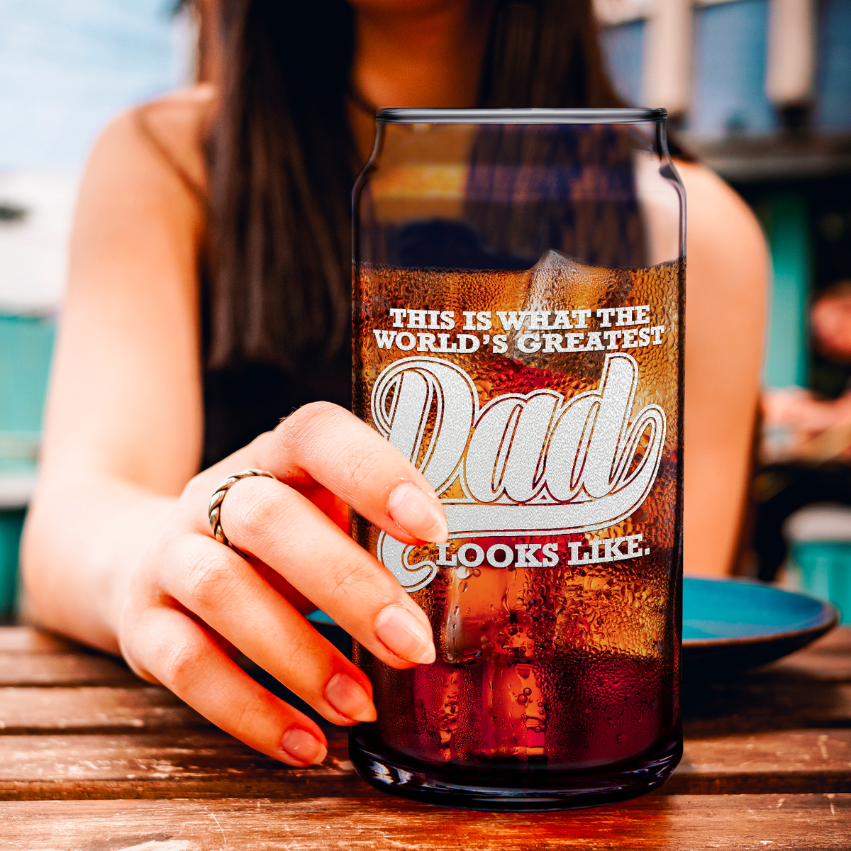  World's Greatest Dad Etched on Glass