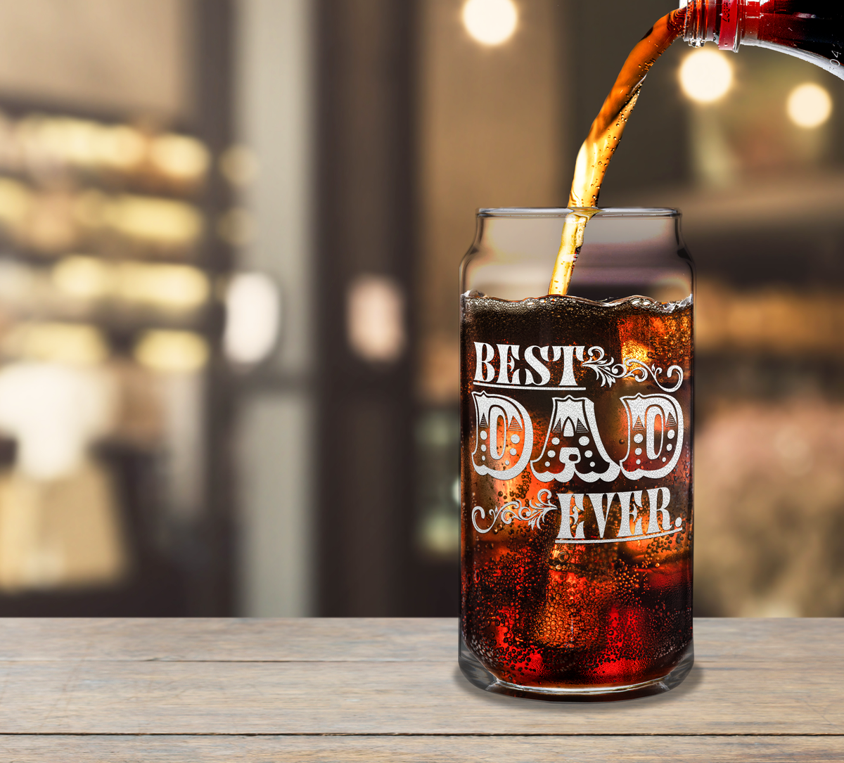  Best Dad Ever Design Etched on Glass