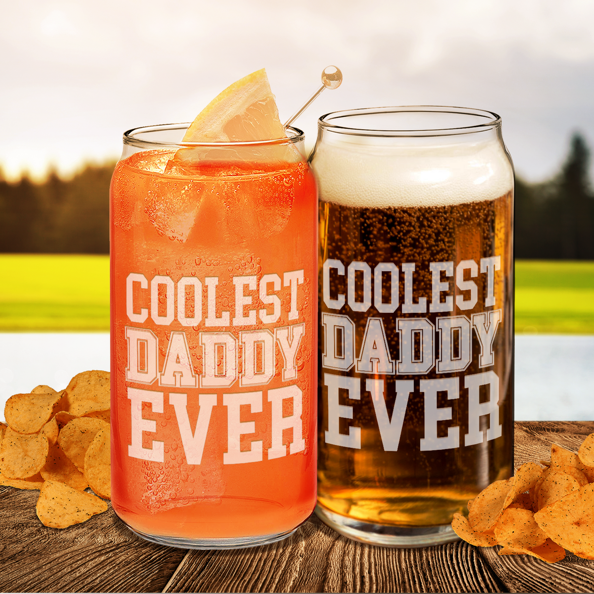  Coolest Daddy Ever Etched on Glass