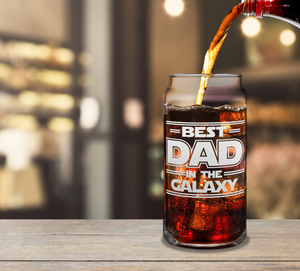 Best Dad In The Galaxy Etched on Glass