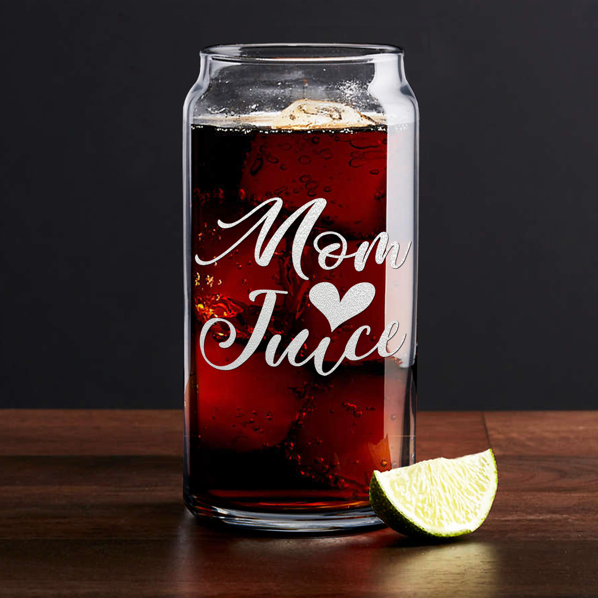  Mom Juice Etched on Glass