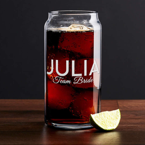  Personalized Team Bride Etched on Glass