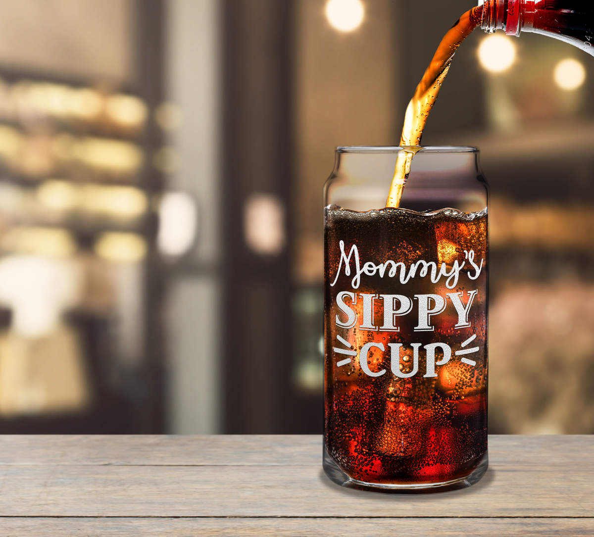  Mommy's Sippy Cup Etched on Glass