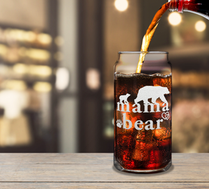 Mama Bear Etched on Glass
