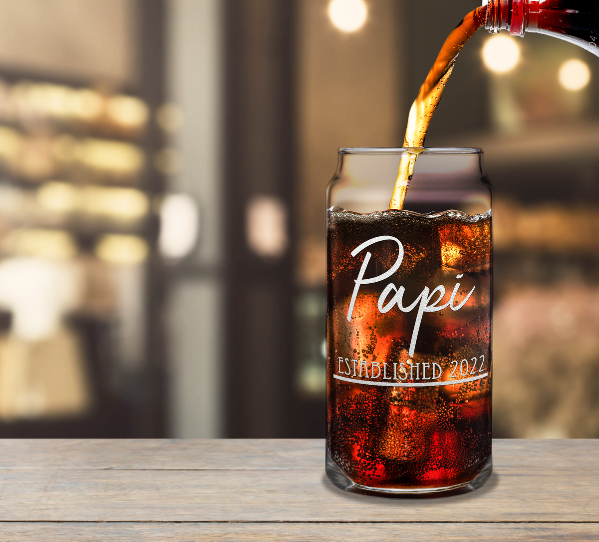  Papi Established 2022 Etched on Glass