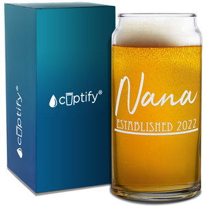  Nana Established 2022 Etched on Glass