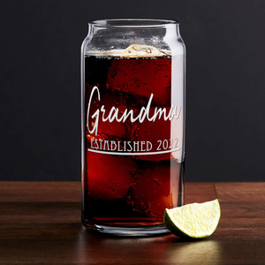  Grandma Established 2022 Etched on Glass