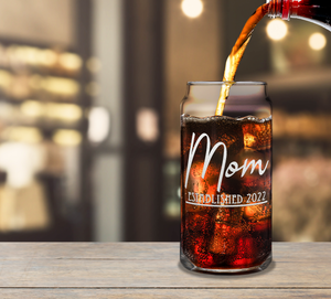 Mom Established 2022 Etched on Glass