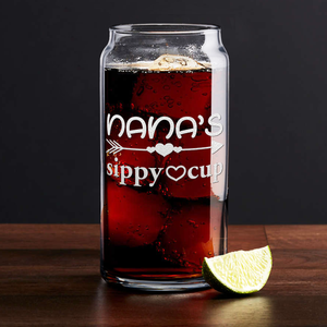 Nana's Sippy Cup Etched on Glass