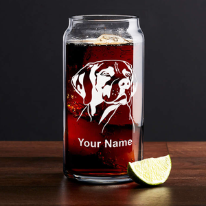 Personalized German Shorthaired Pointer Head Glass