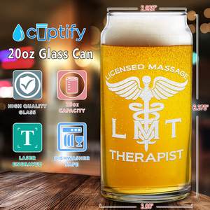 LMT Licensed Massage Therapist Etched Glass