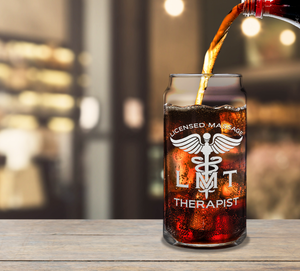 LMT Licensed Massage Therapist Etched Glass