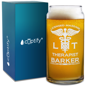 Personalized LMT Licensed Massage Therapist Etched Glass