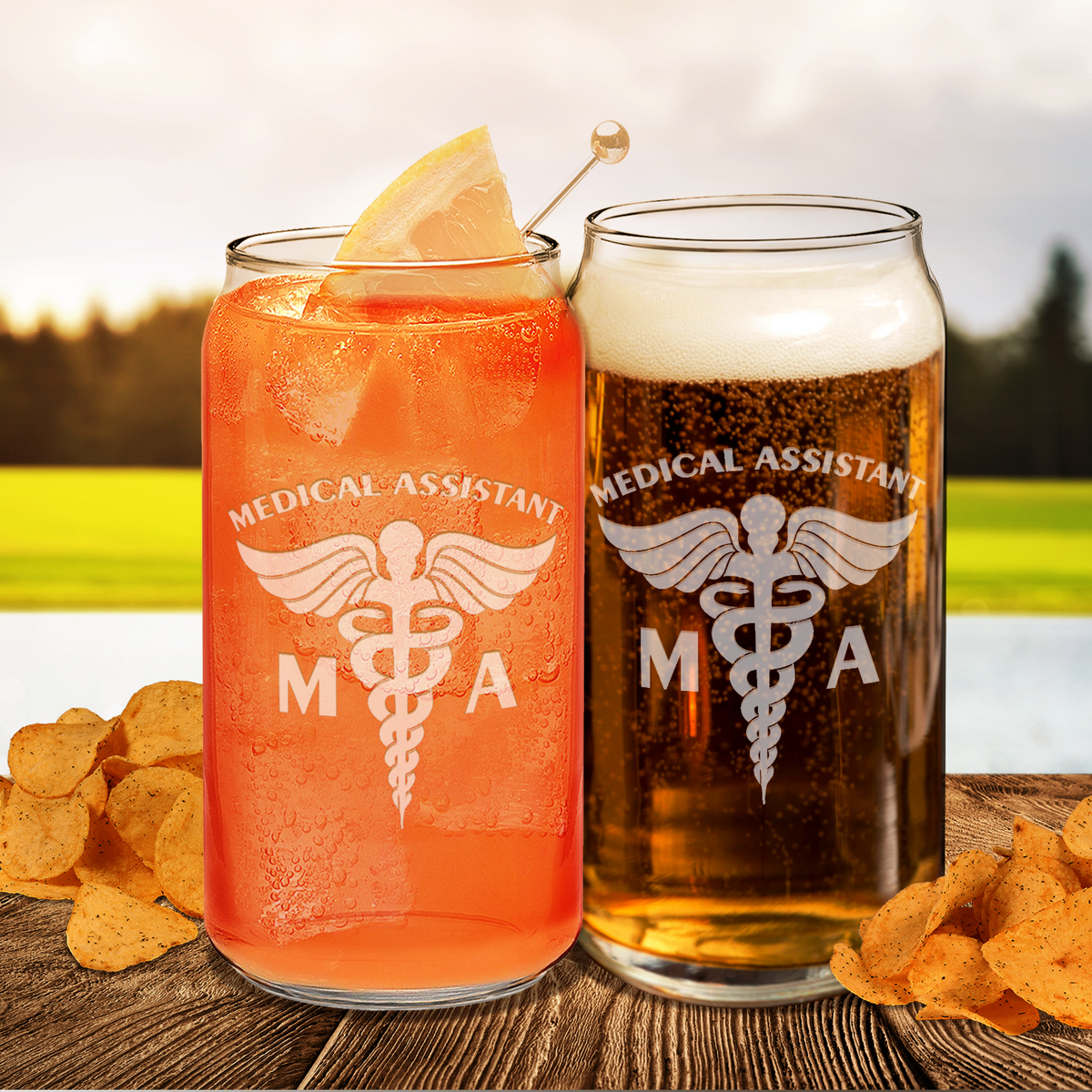 MA Medical Assistant Etched Glass