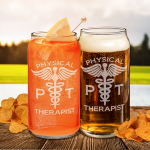 PT Physical Therapist Etched Glass