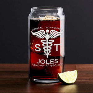 Personalized ST Surgical Technologist Etched Glass