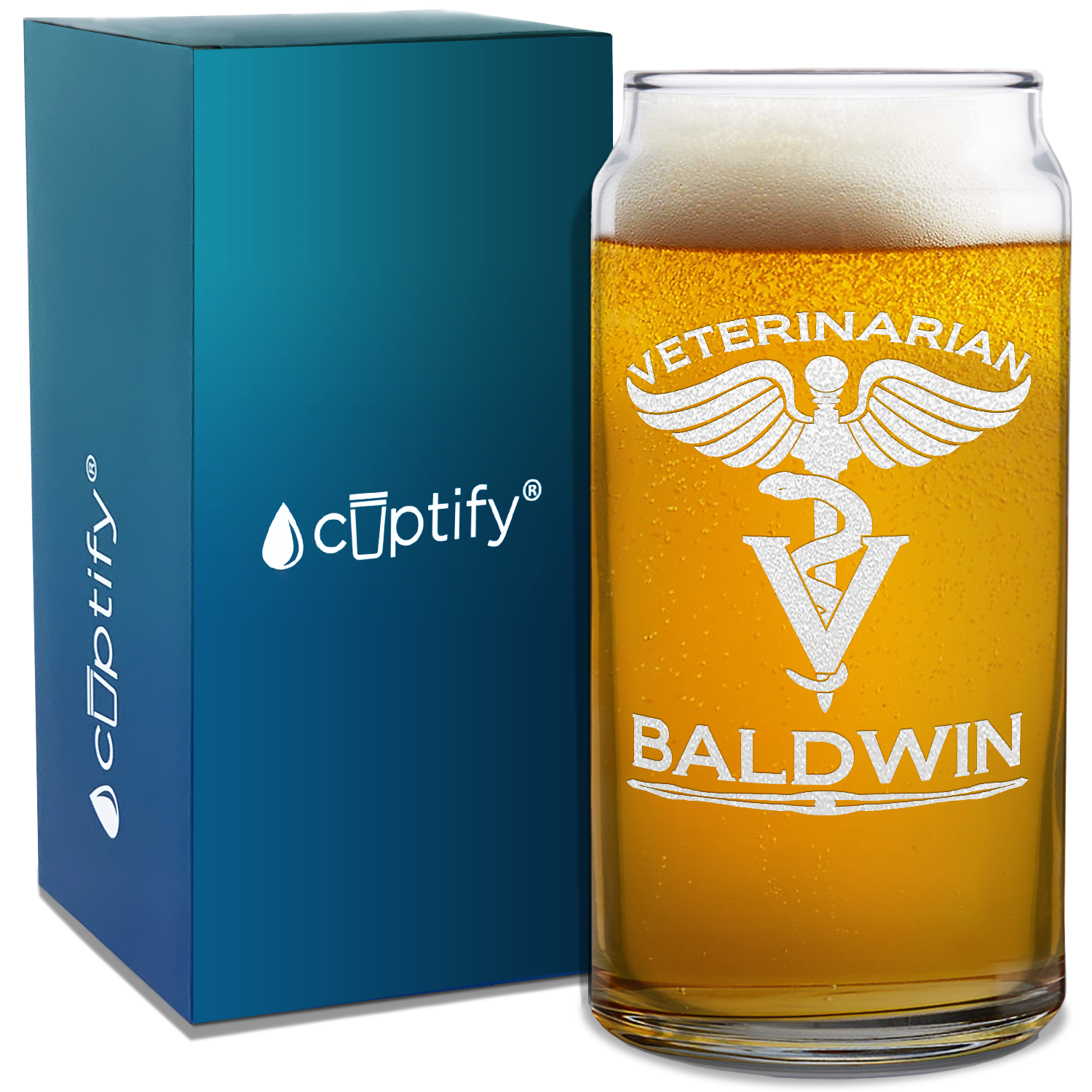 Personalized Veterinarian Etched Glass