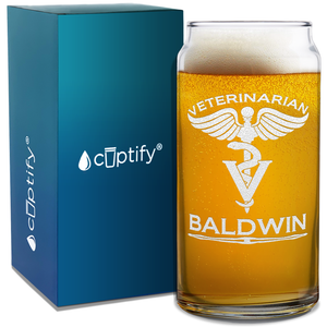 Personalized Veterinarian Etched Glass