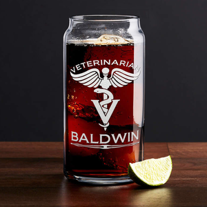 Personalized Veterinarian Etched Glass