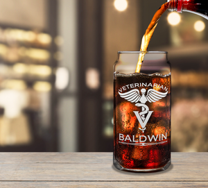 Personalized Veterinarian Etched Glass