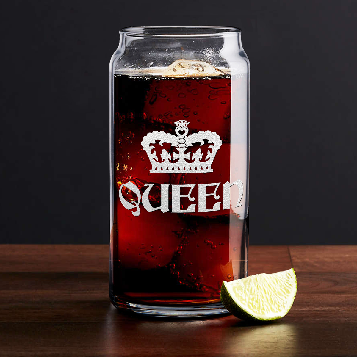  Queen Crown Etched on Glass