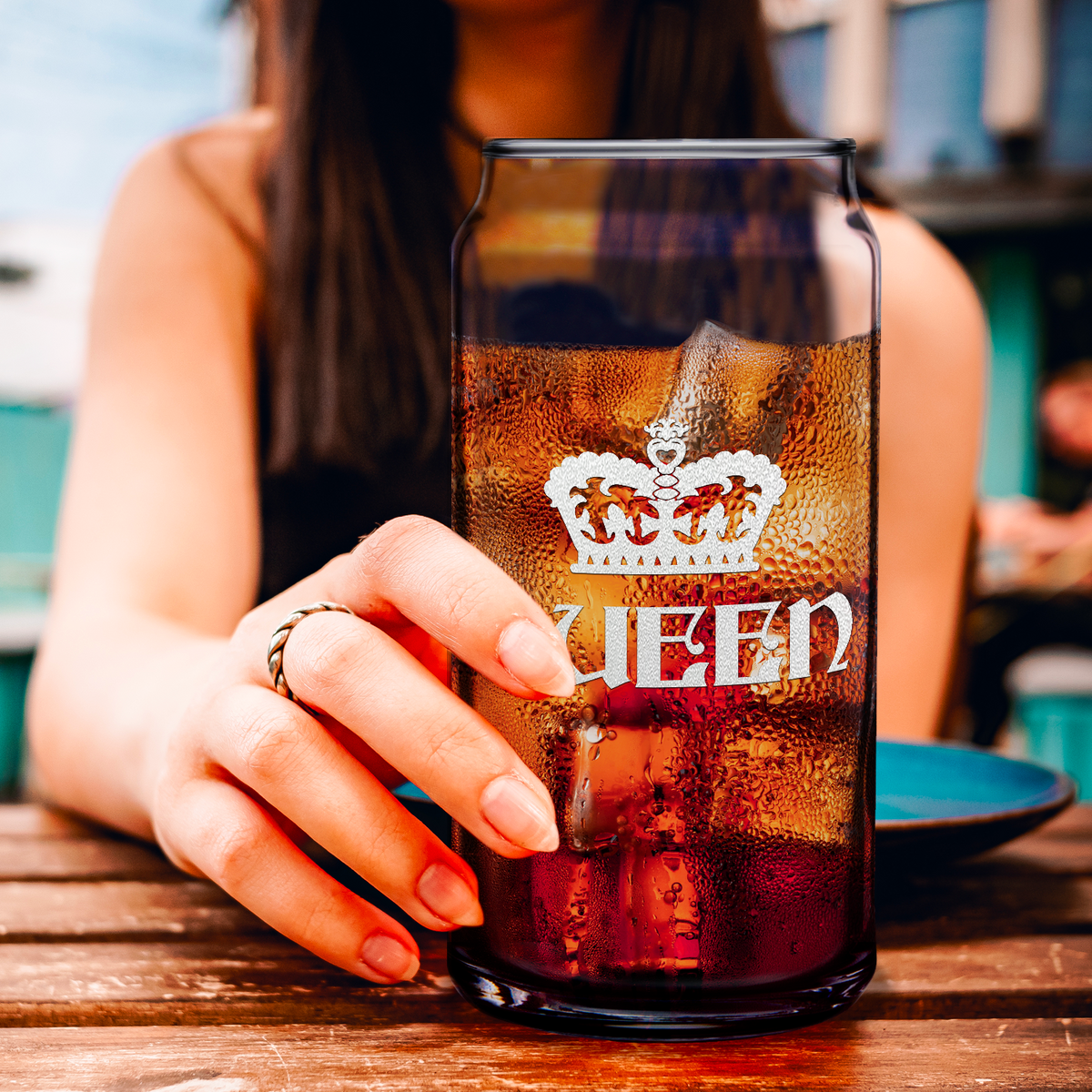  Queen Crown Etched on Glass