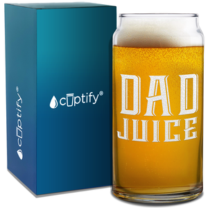 Dad Juice 20oz Beer Glass Can