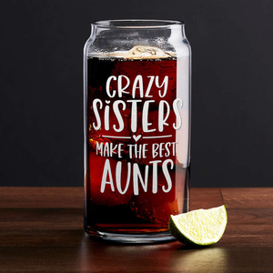  Crazy Sisters Best Aunts  Etched on Glass