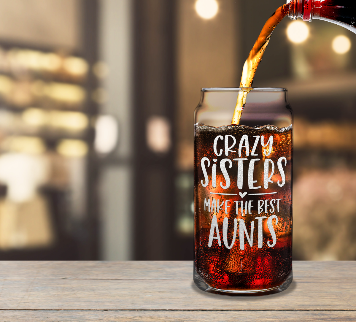  Crazy Sisters Best Aunts  Etched on Glass