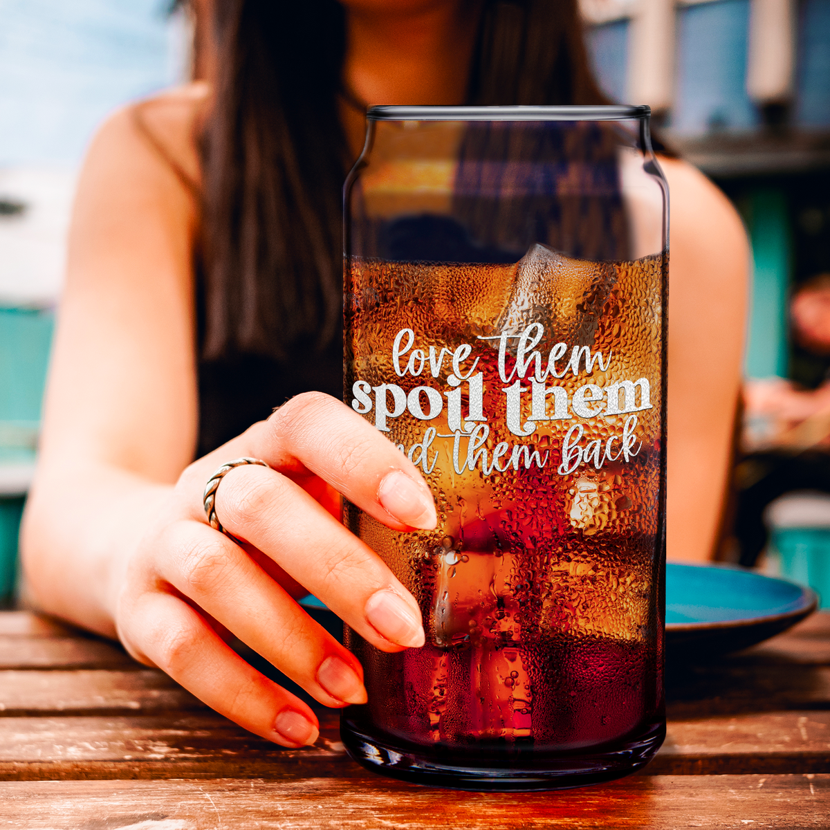  Love Them Spoil Them Etched on Glass