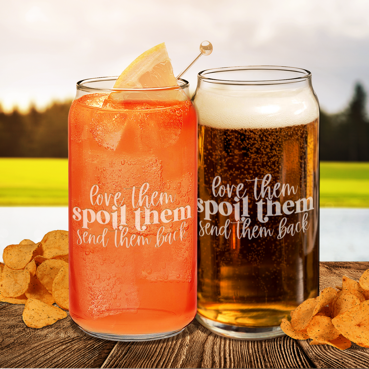  Love Them Spoil Them Etched on Glass