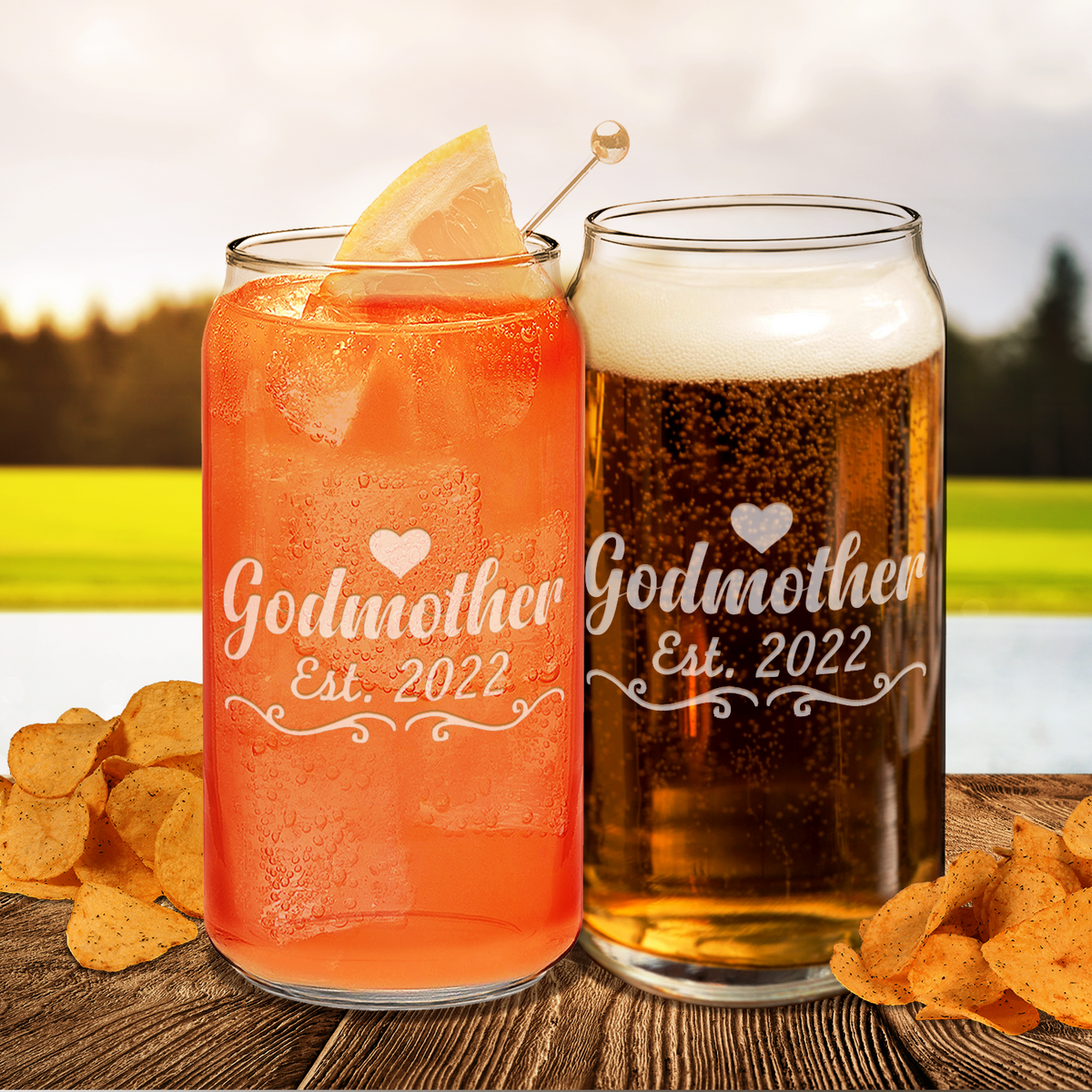  Godmother Est. 2022 Etched on Glass