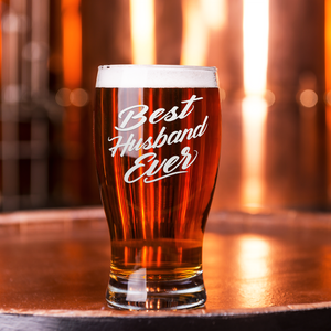 Best Husband Ever Etched on 20 oz Pub Glass