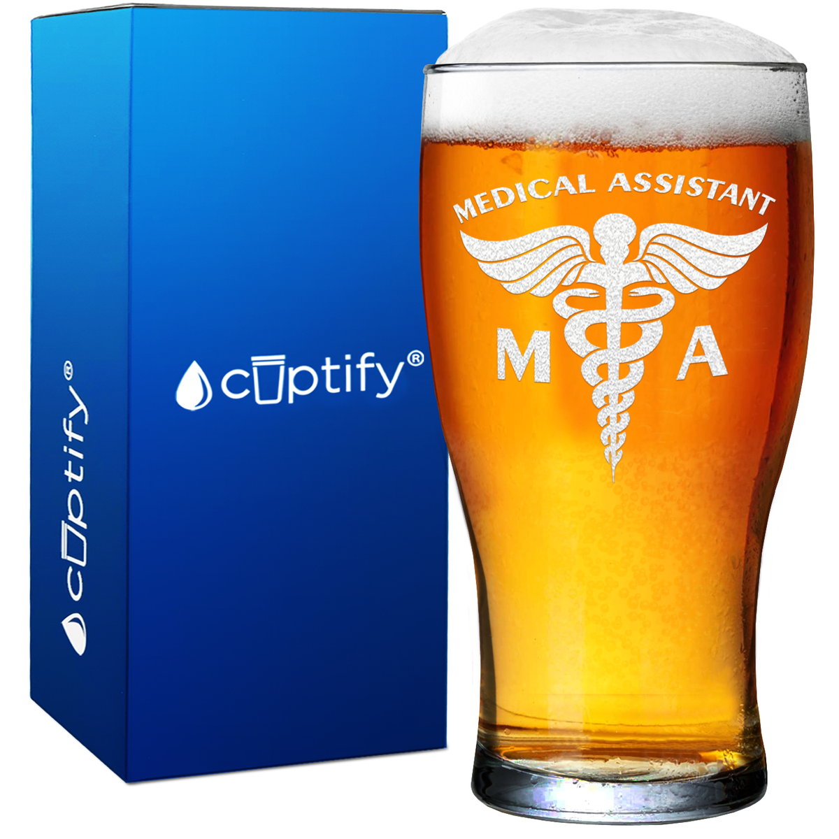 MA Medical Assistant 20oz Beer Pub Glass