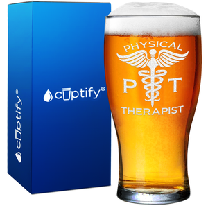 PT Physical Therapist 20oz Beer Pub Glass