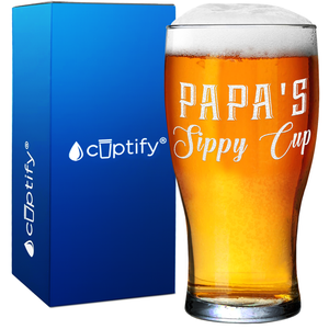 Papa's Sippy Cup 20oz Pub Glass