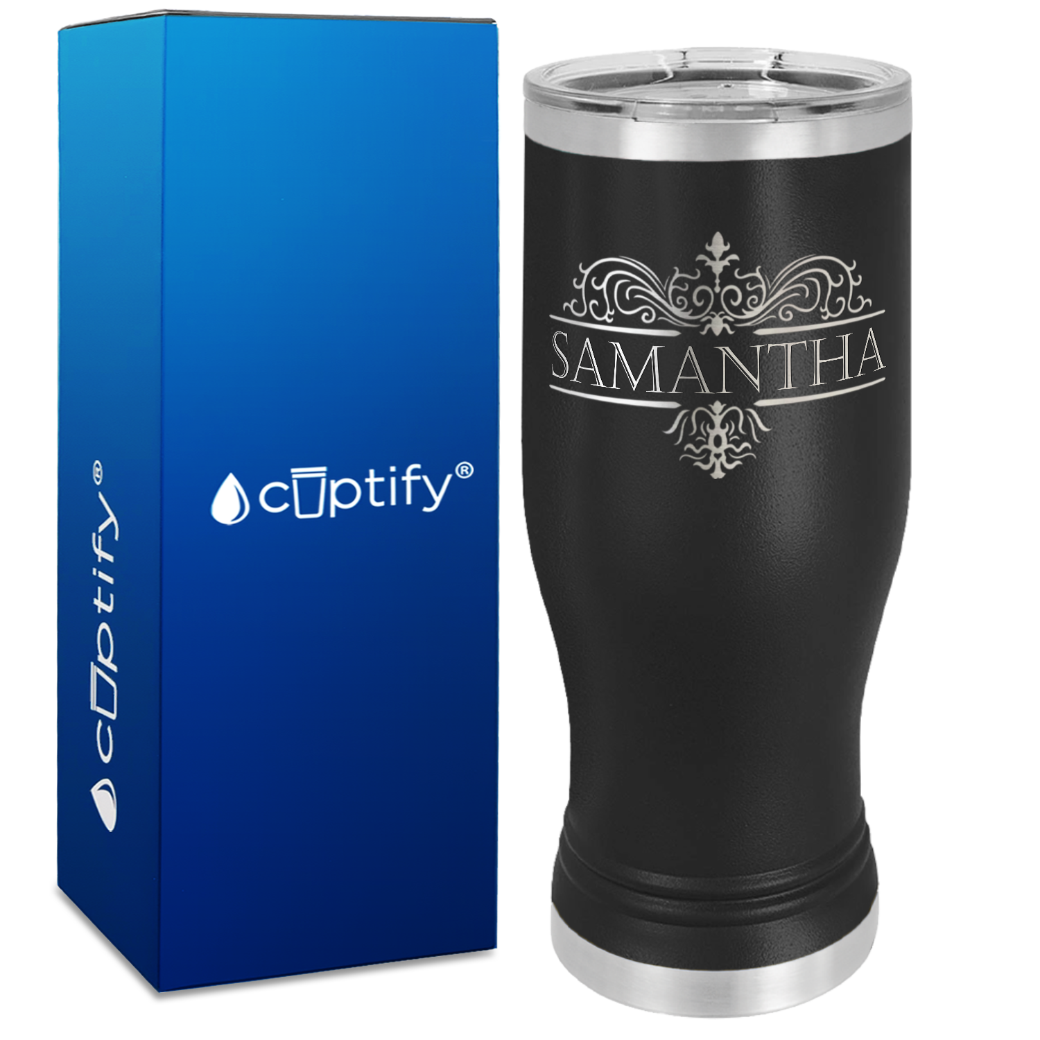 Personalized Vestige Design Engraved on 20oz Pilsner
