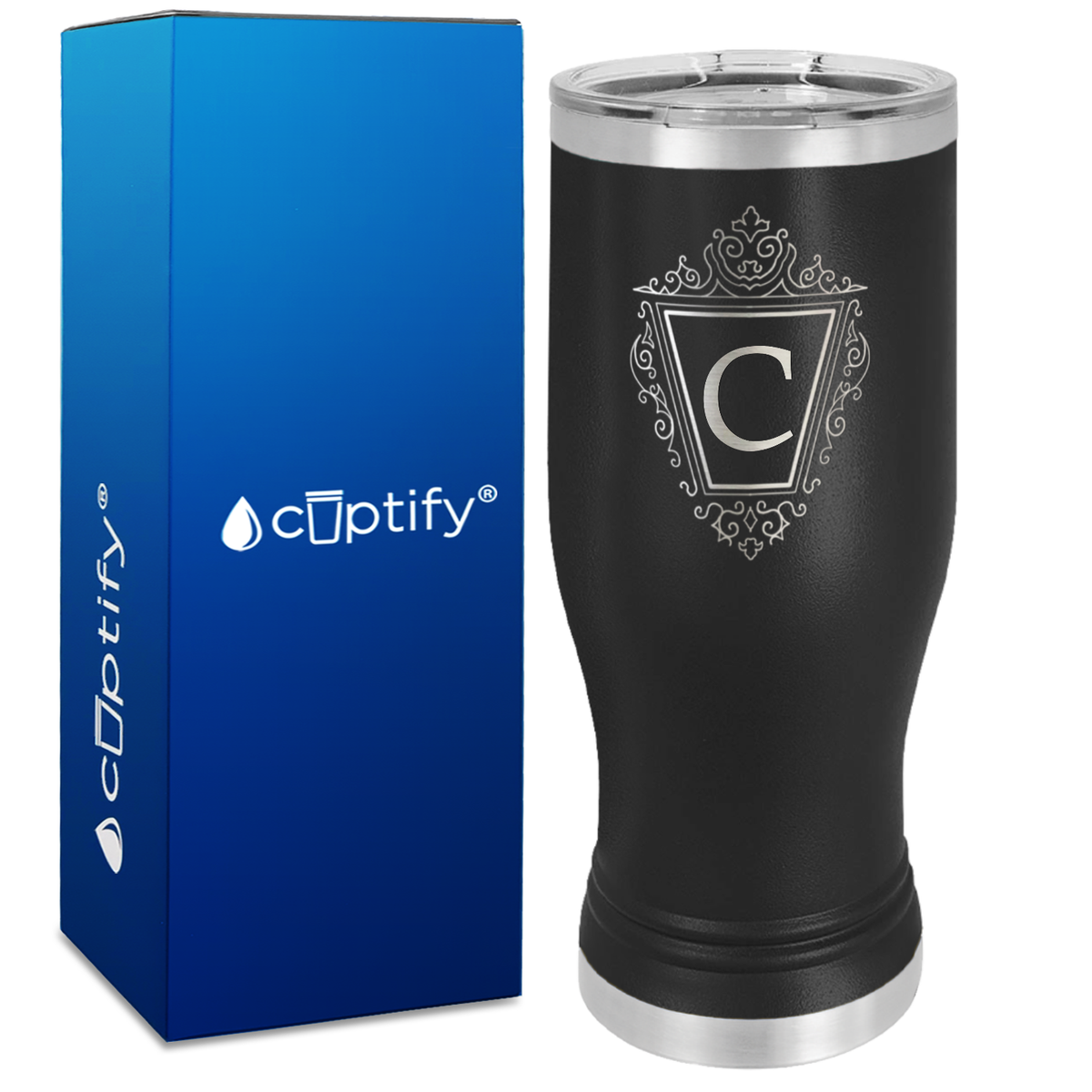 Personalized Classic Crest Engraved on 20oz Pilsner