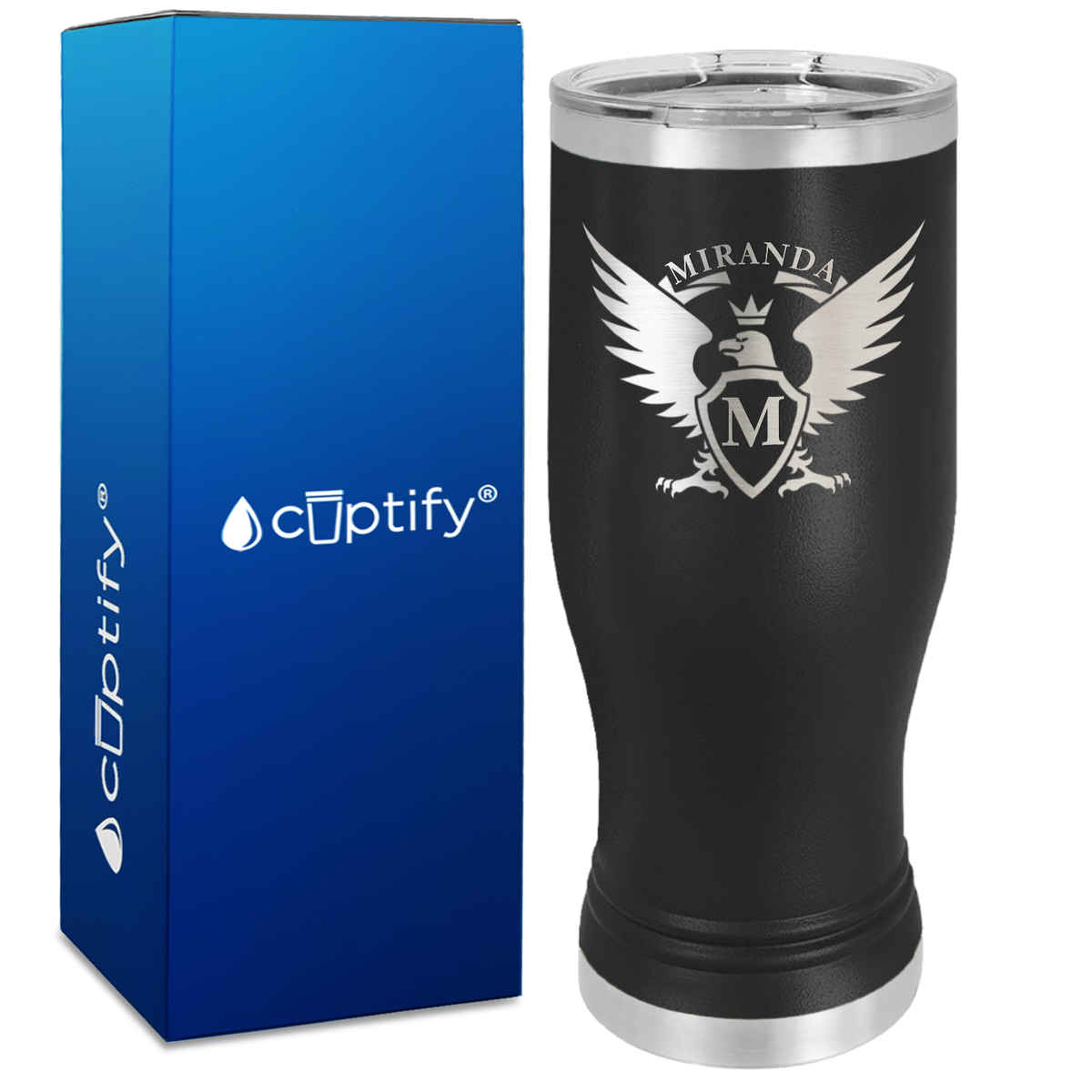 Personalized Eagle Engraved on 20oz Pilsner