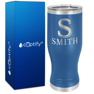 Personalized Monogram Initial and Name Engraved on 20oz Pilsner