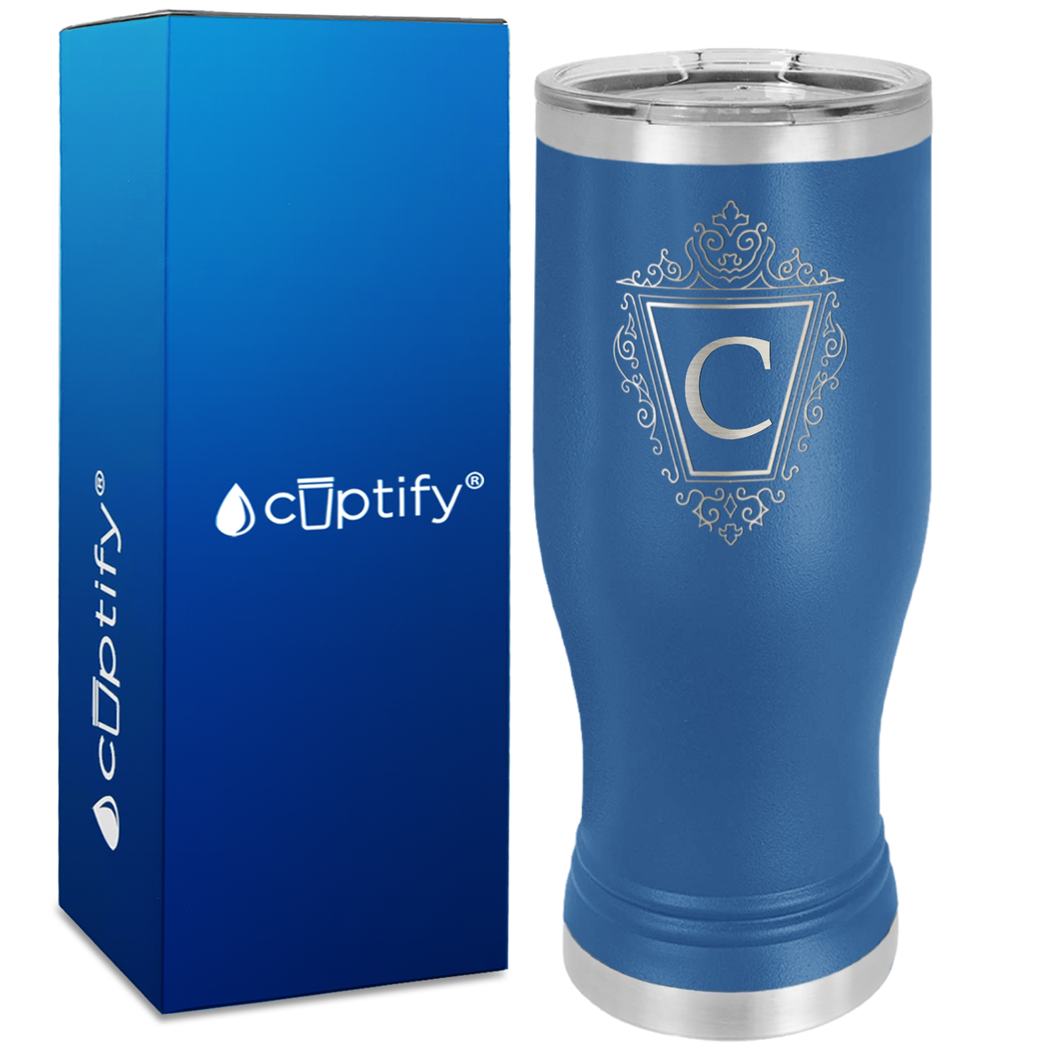 Personalized Classic Crest Engraved on 20oz Pilsner