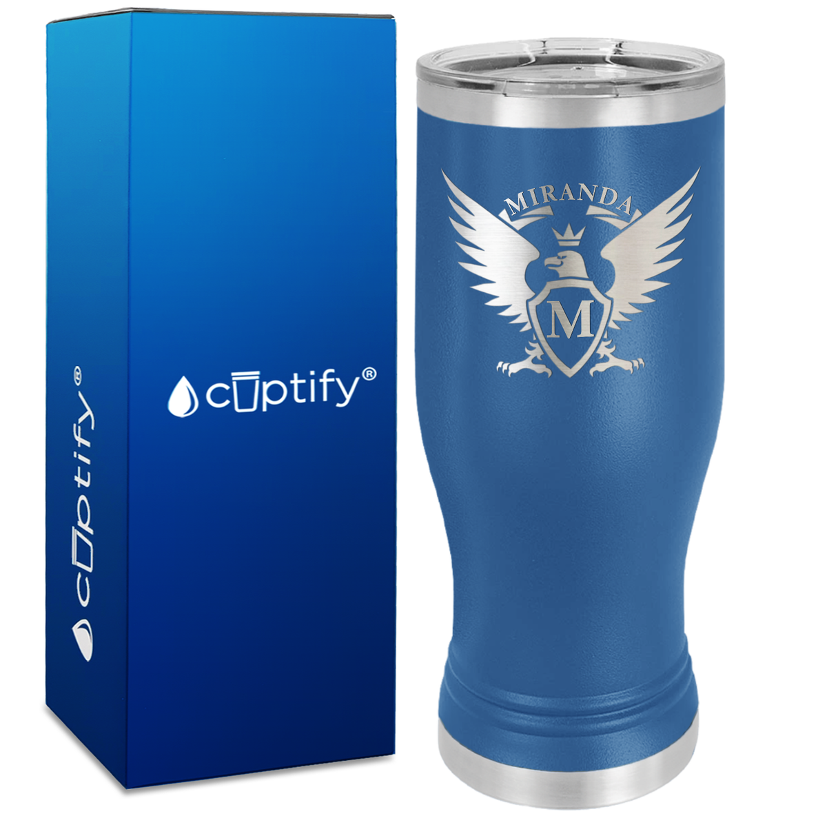 Personalized Eagle Engraved on 20oz Pilsner